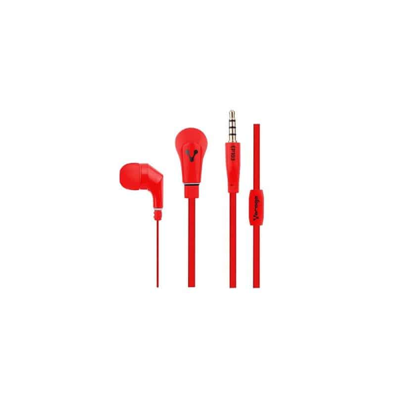 electronica Audífonos Audífono VORAGO, Rojo, Alámbrico, 1,2 m, 3,5 mm 3