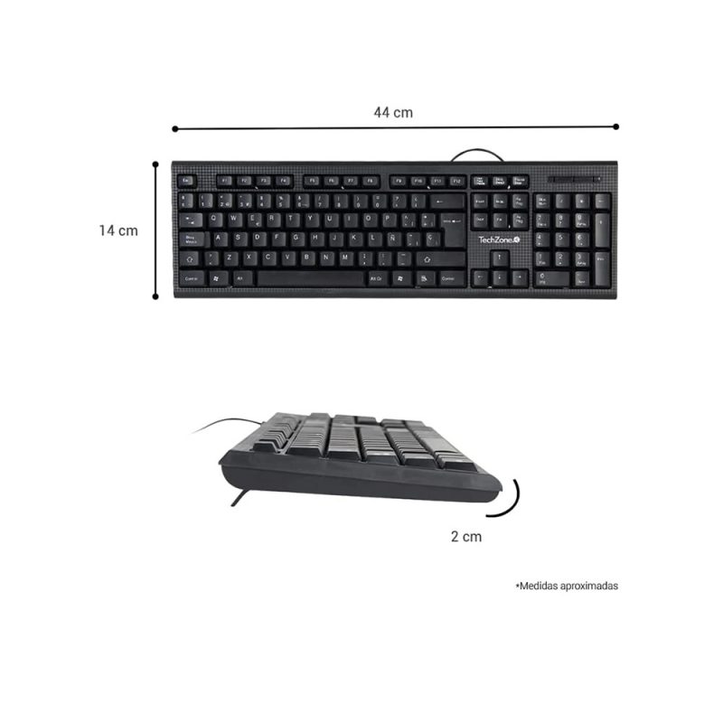 electronica Computación Teclado TechZone TZ16TEC01-ALA 6